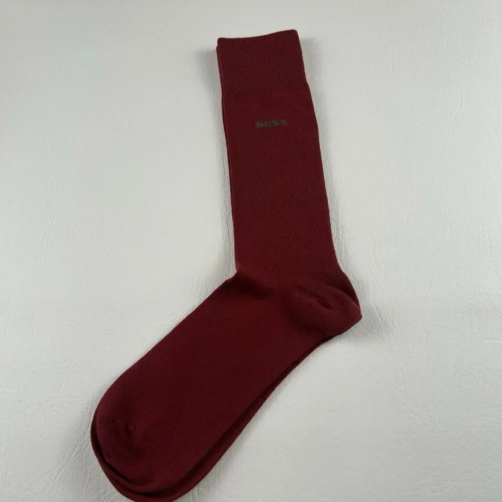 Hugo BOSS Men's Red Cotton Socks One Size 7-13 NEW